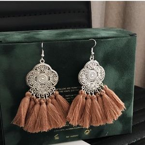Beautiful Blush Handmade Tassels Earrings